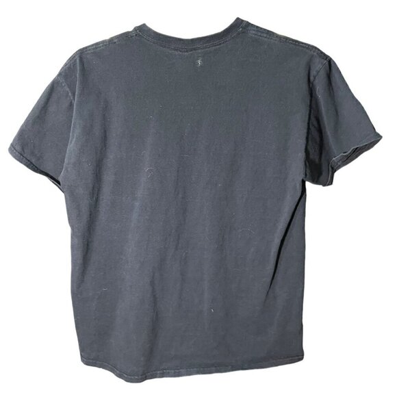 Calgary Canada Flag Graphic Tee Short Sleeve y2k T-Shirt Black Men's Size L - Picture 2 of 8